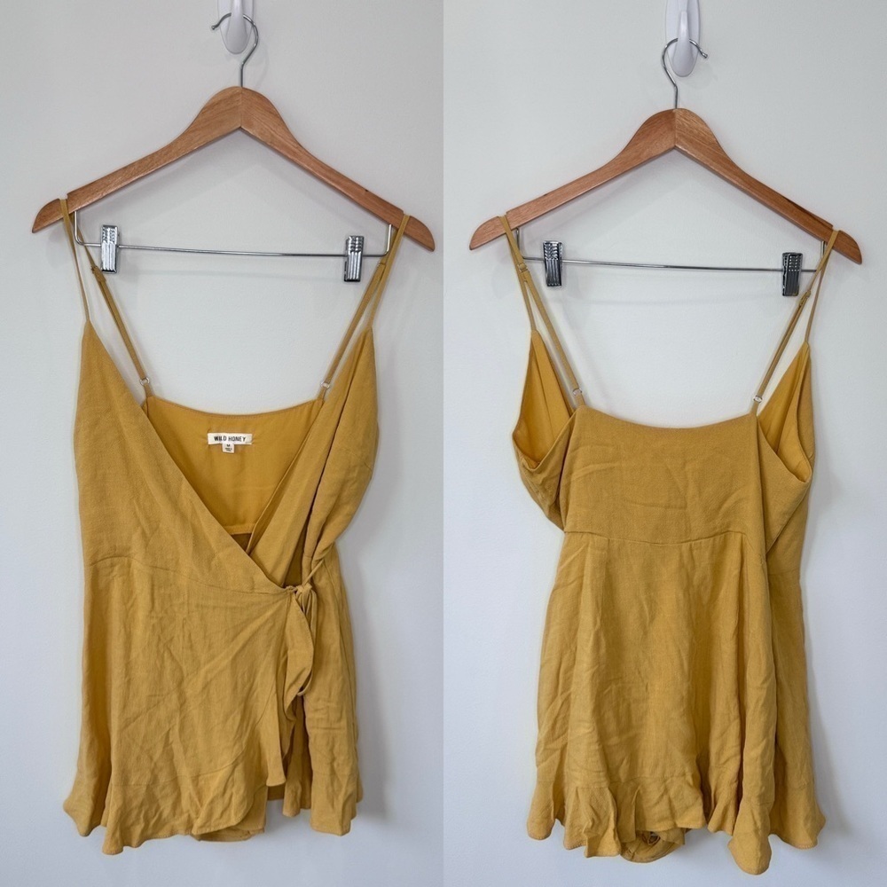 Wild Honey Mustard Yellow Flowy Romper (M)